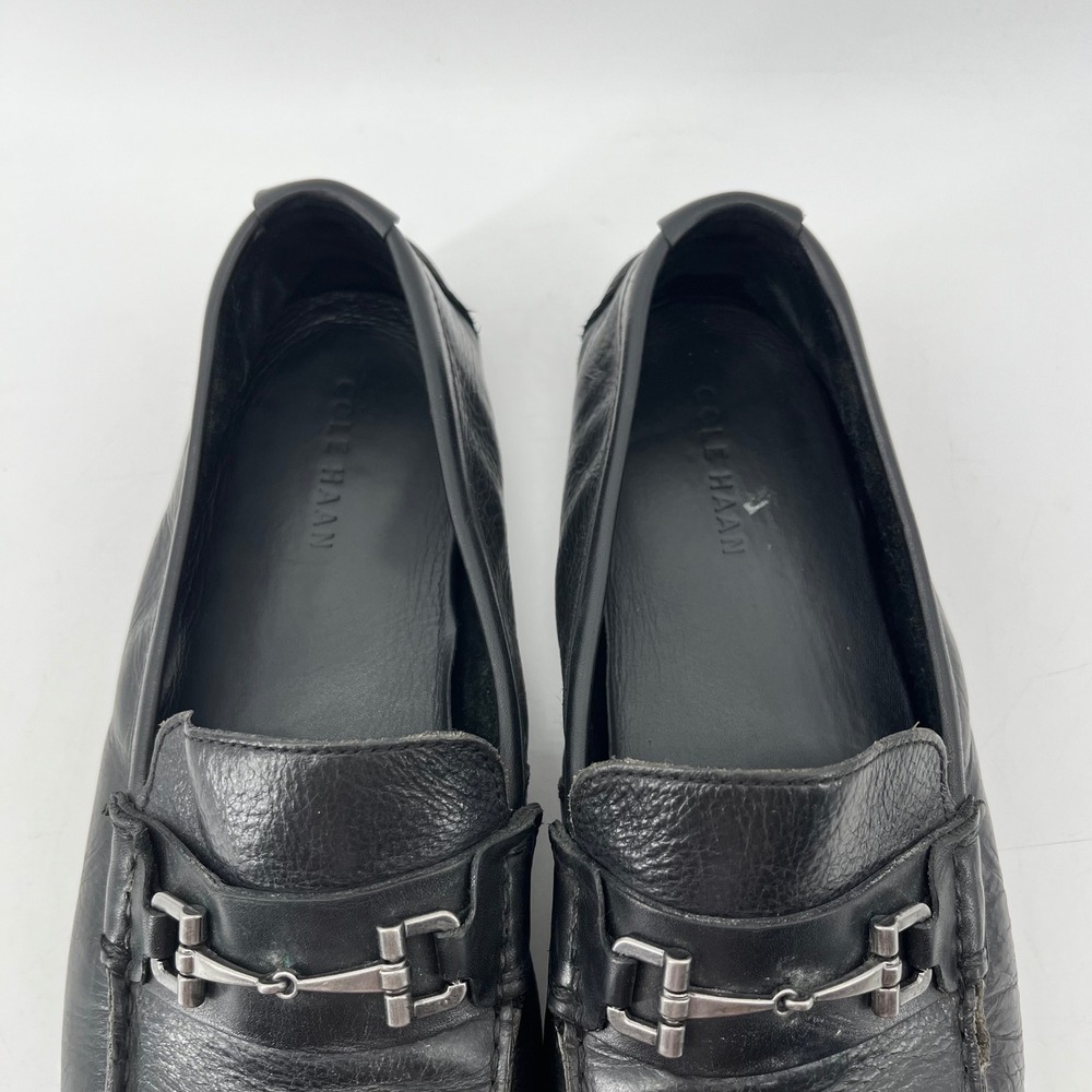Cole Haan Somerset Link Bit Loafers Men 10.5 Black Leather C25980 Driving Shoes